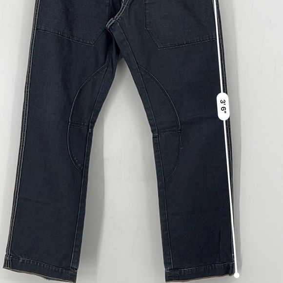 Jack & Jones Dark Wash Work Jeans | Size 32 | Carpenter Style | Distressed Cuffs - Picture 12 of 16